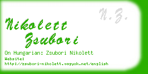 nikolett zsubori business card